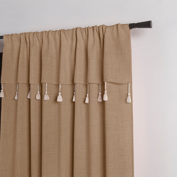 Cortinas Creta Latte LARGA