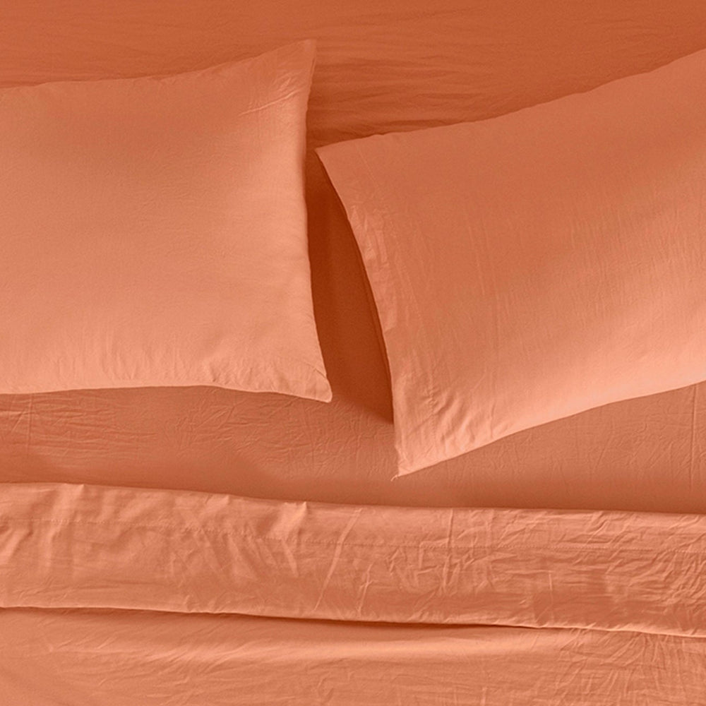 Sábanas Viasoft Washed Coral KS