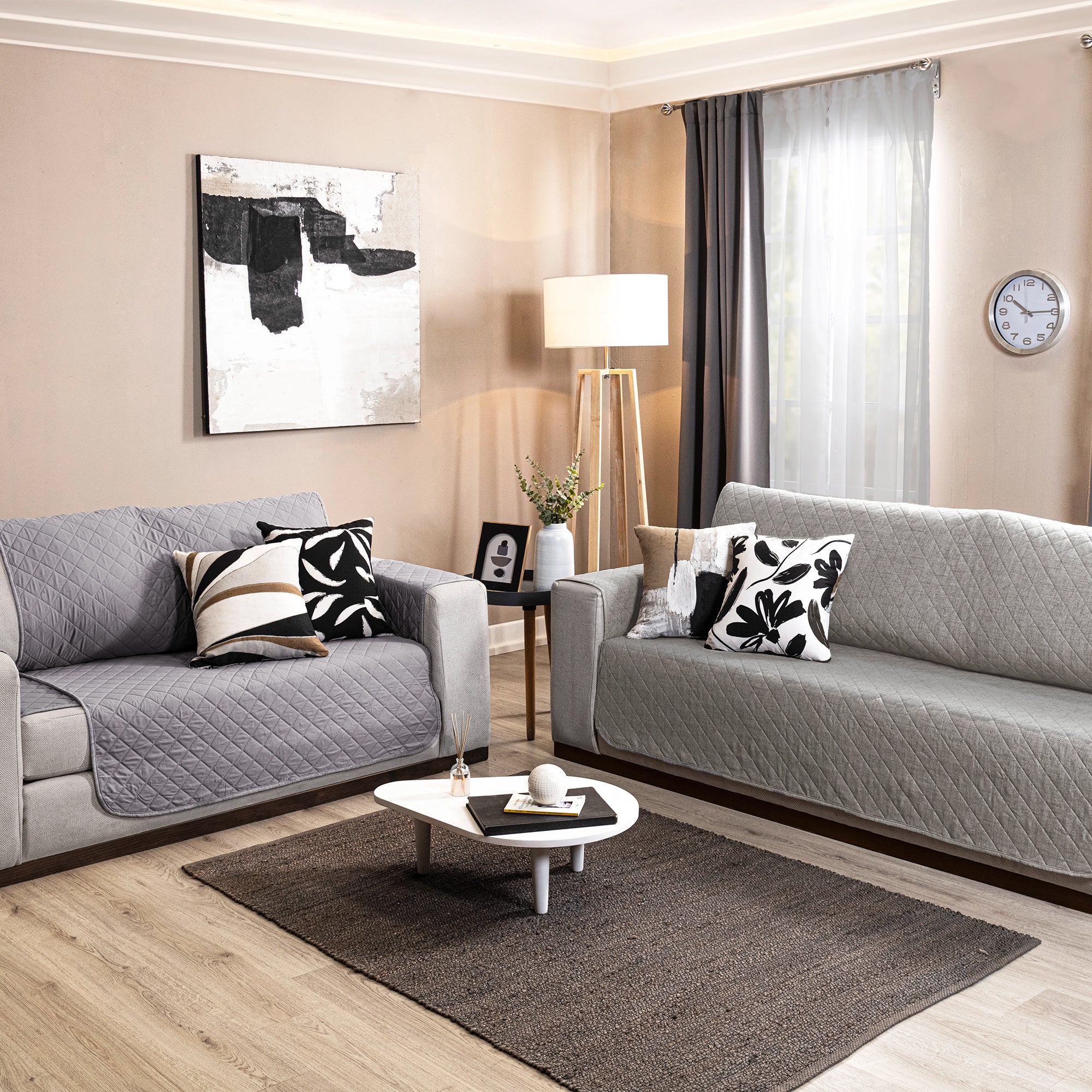 Protector De Sala Gris Neutral LOVESEAT