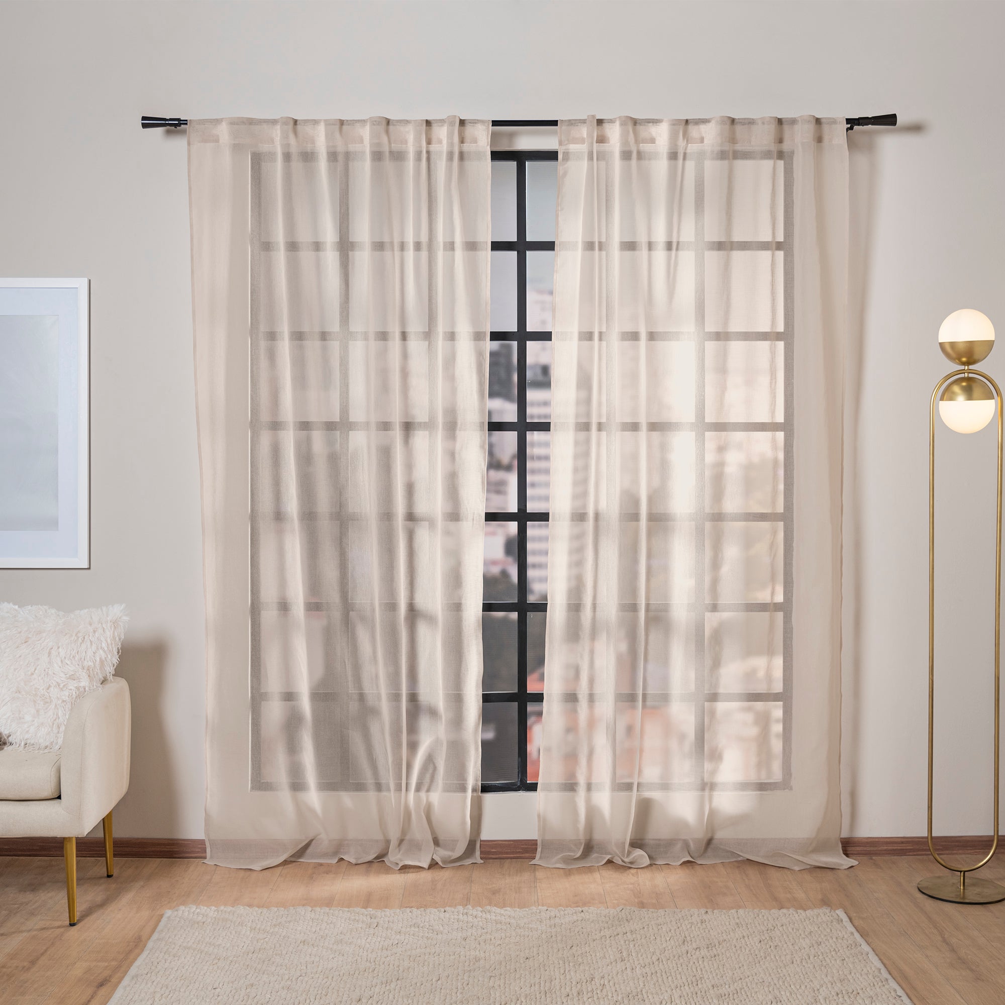 Cortinas Viena Beige LARGA