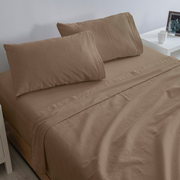 Sábanas Franela Latte MATRIMONIAL