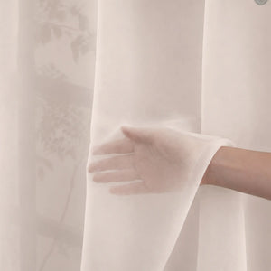 Cortinas Translúcidas Argolla Tergal Beige