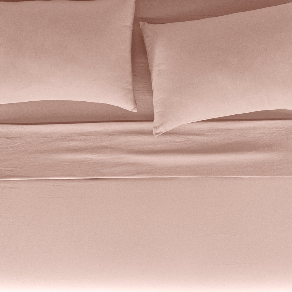 Sábanas Viasoft Washed Rosa