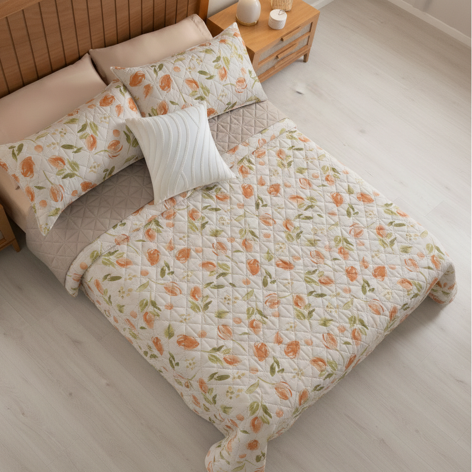 Edredón Tulipanes Con Fundas