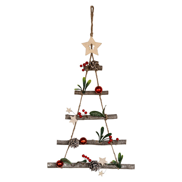 Adorno Navideño Árbol Colgante Wood